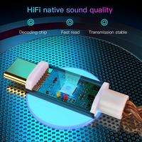KEYSION HIFI DAC wzmacniacz słuchawkowy rodzaj USB C na gniazdo Jack do słuchawek 3.5mm adapter audio 32bit 384kHz dekoder cyfrowy konwerter AUX 4